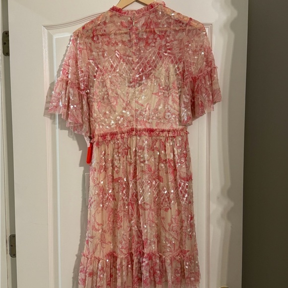 Mac Duggal Pink and Cream Formal Ladies Dress - Picture 3 of 4